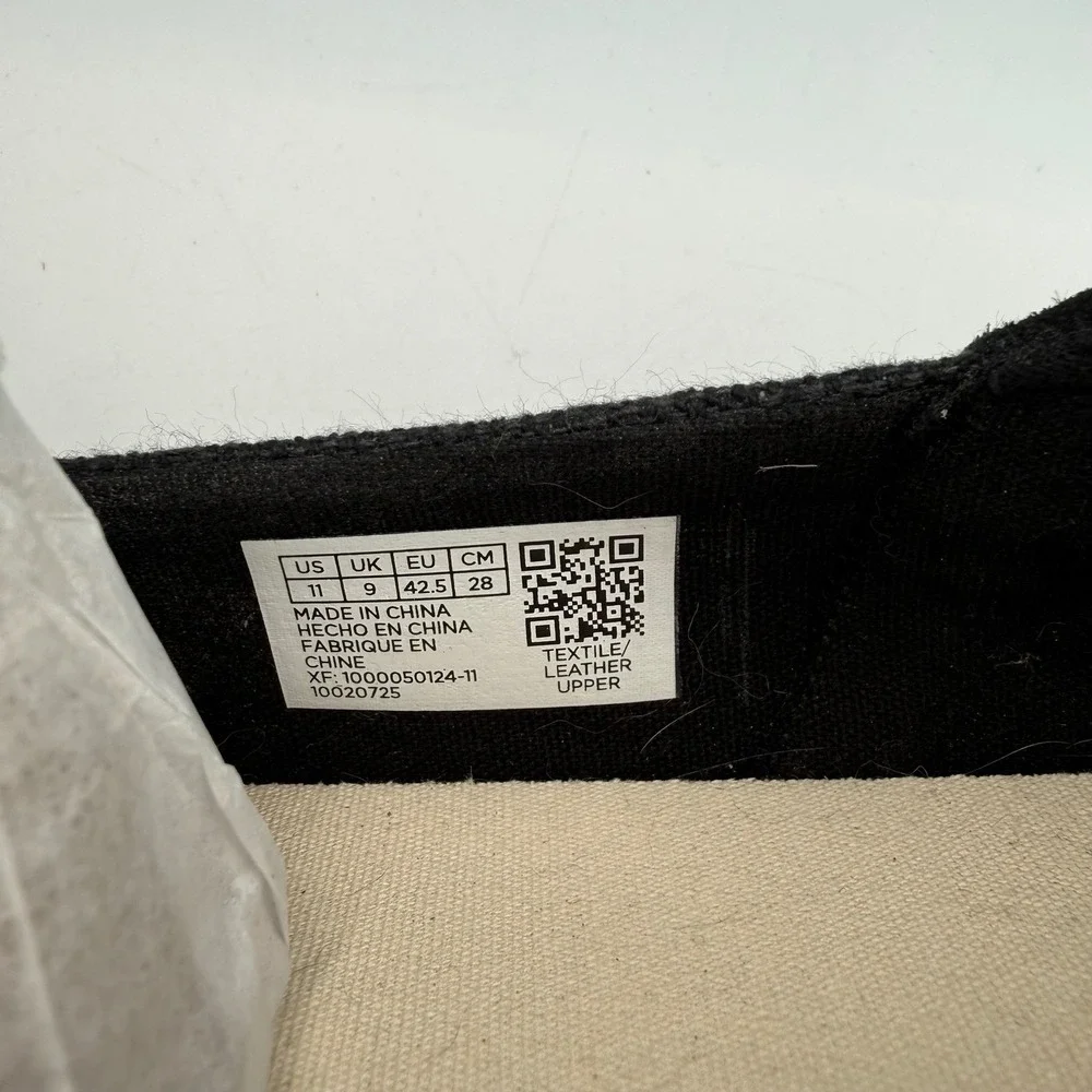 TOMS Jocelyn Black Two Tone Slub Suede Platform Espadrille Sneakers Womens 11